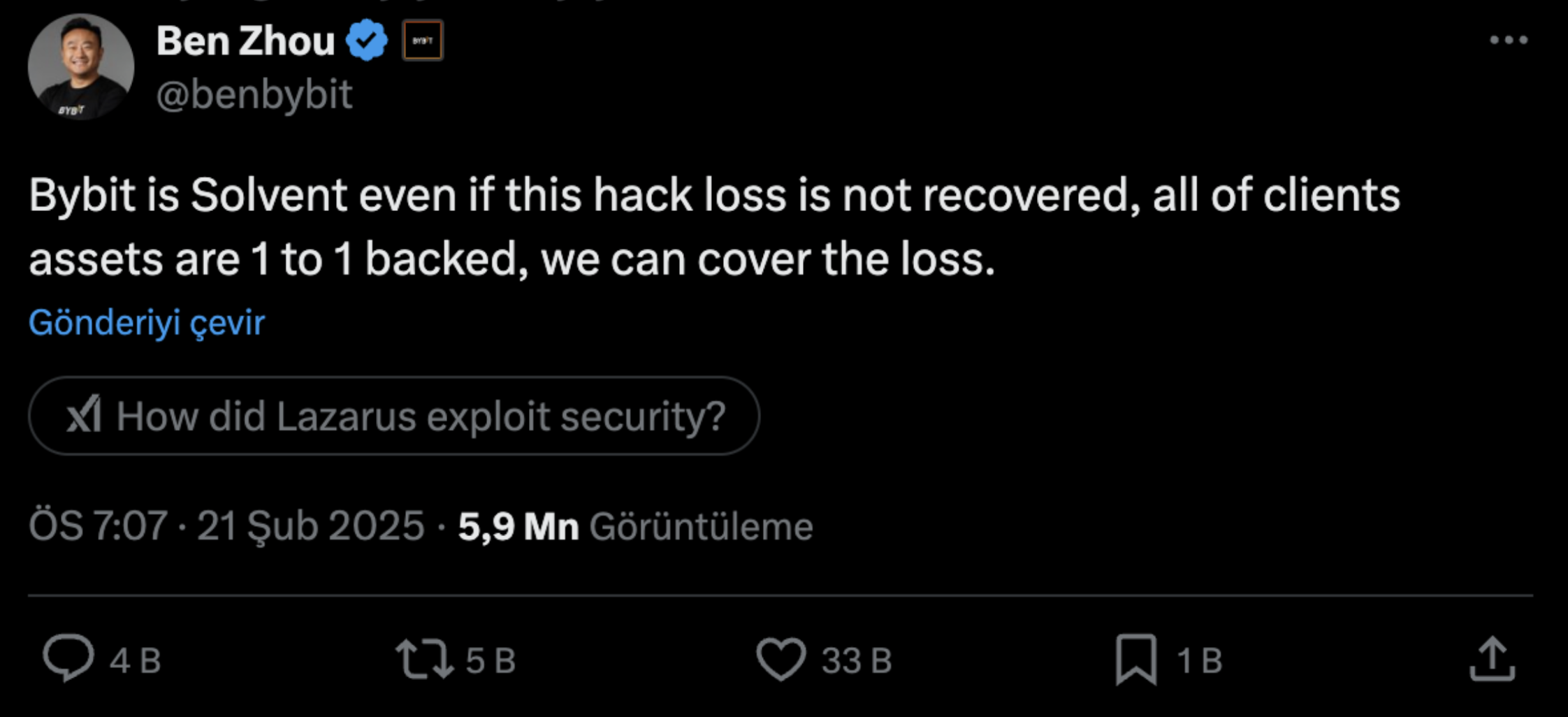 📊 Kripto Tarihindeki En Büyük Hack: Bybit