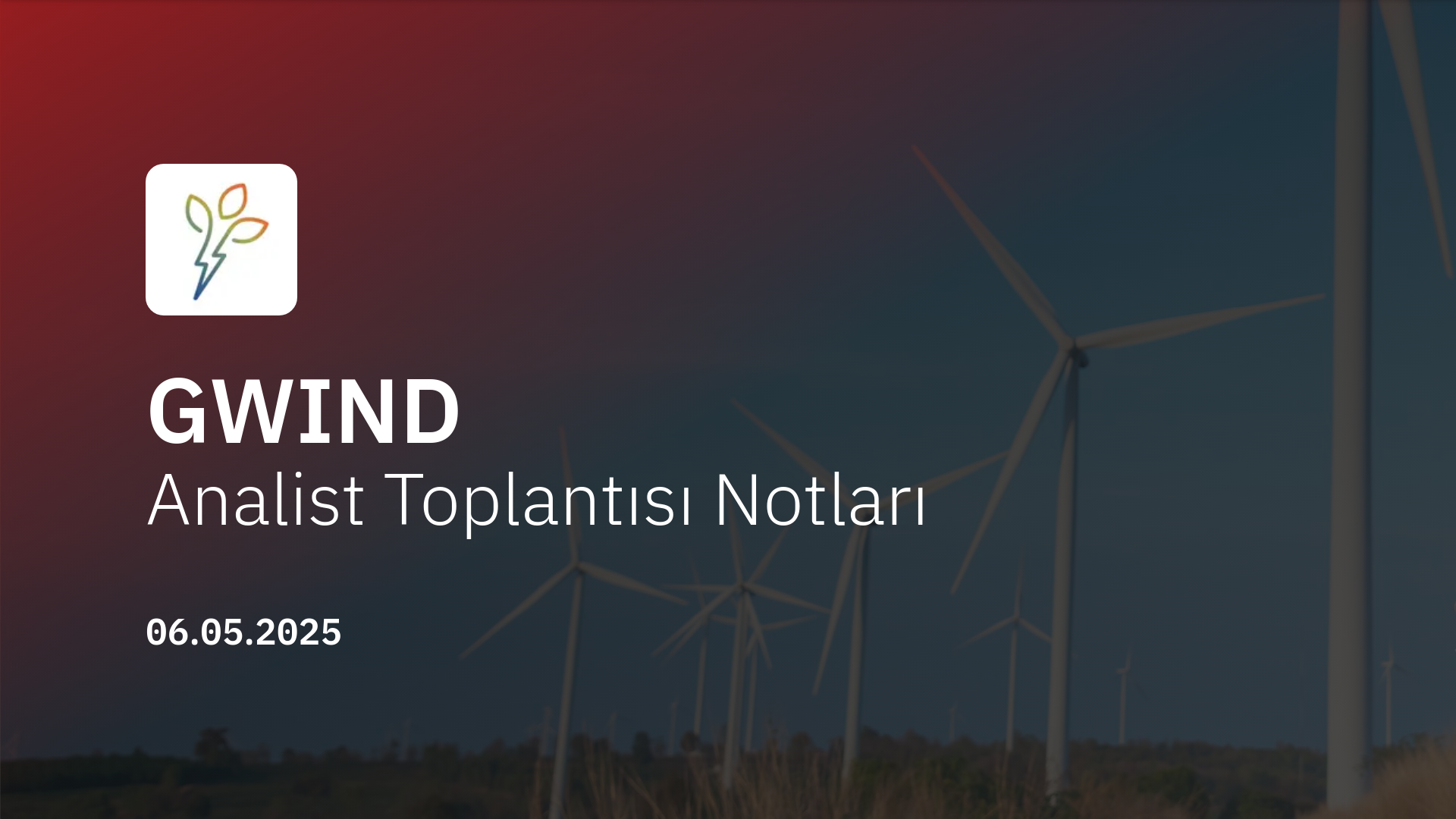 GWIND Analist Toplantısı Notları