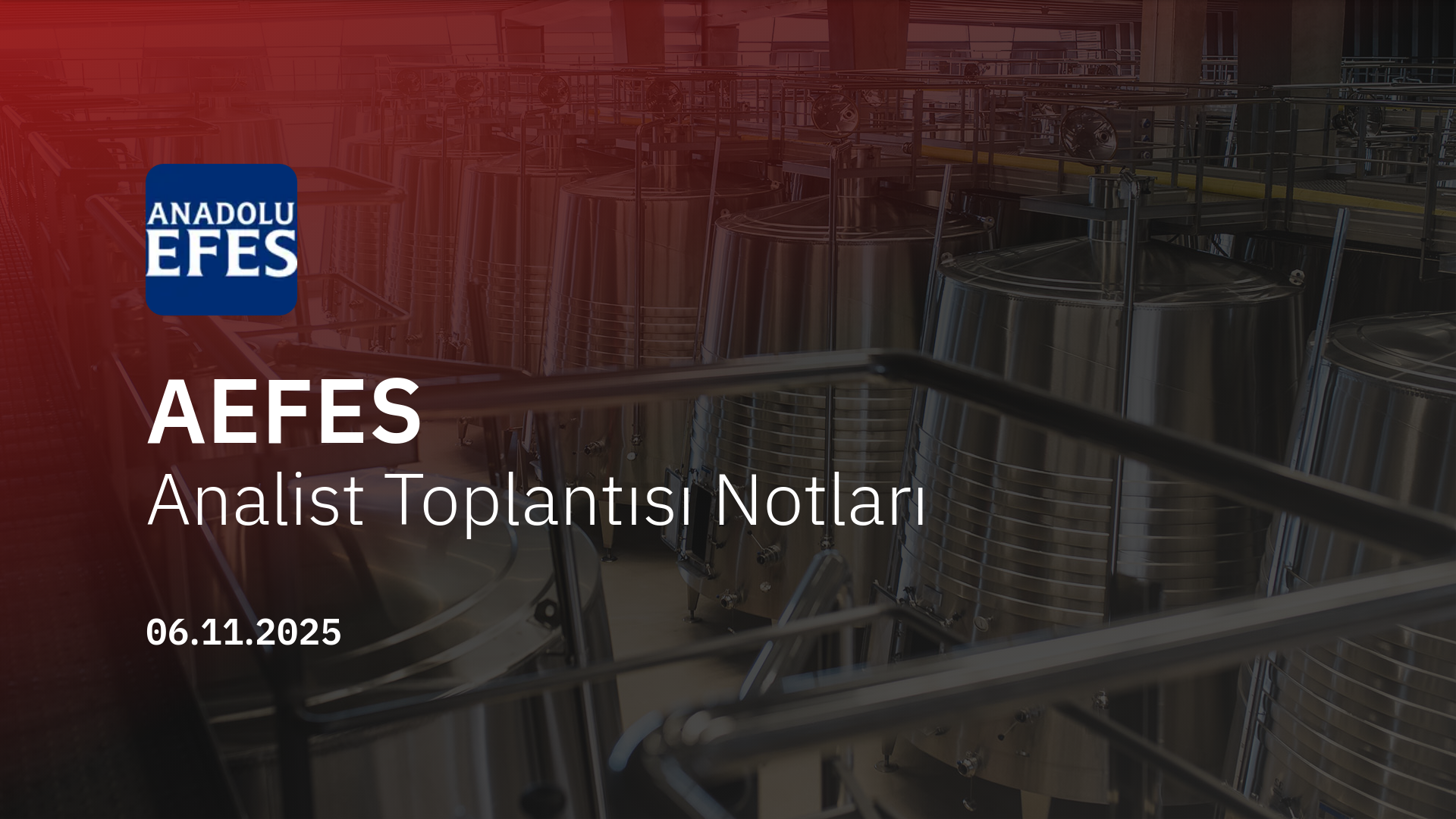 Anadolu Efes Analist Toplantısı Notları (2025/9)